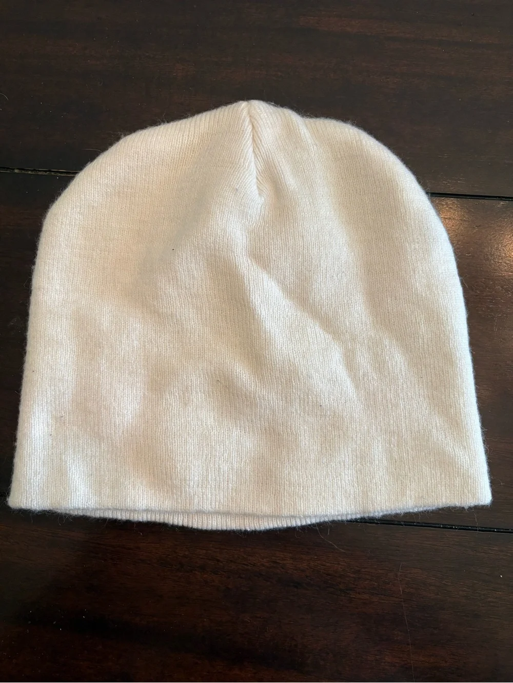 White Knit Beanie Hat - Kids